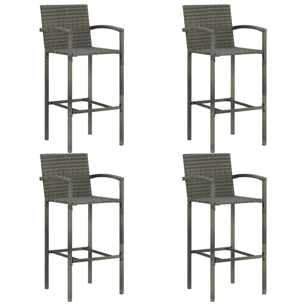5 Piece Garden Bar Poly Rattan