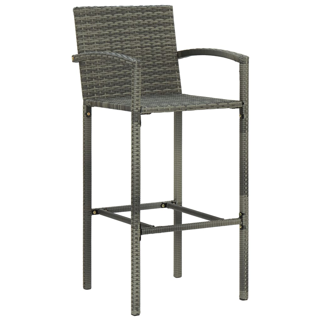 5 Piece Garden Bar Poly Rattan