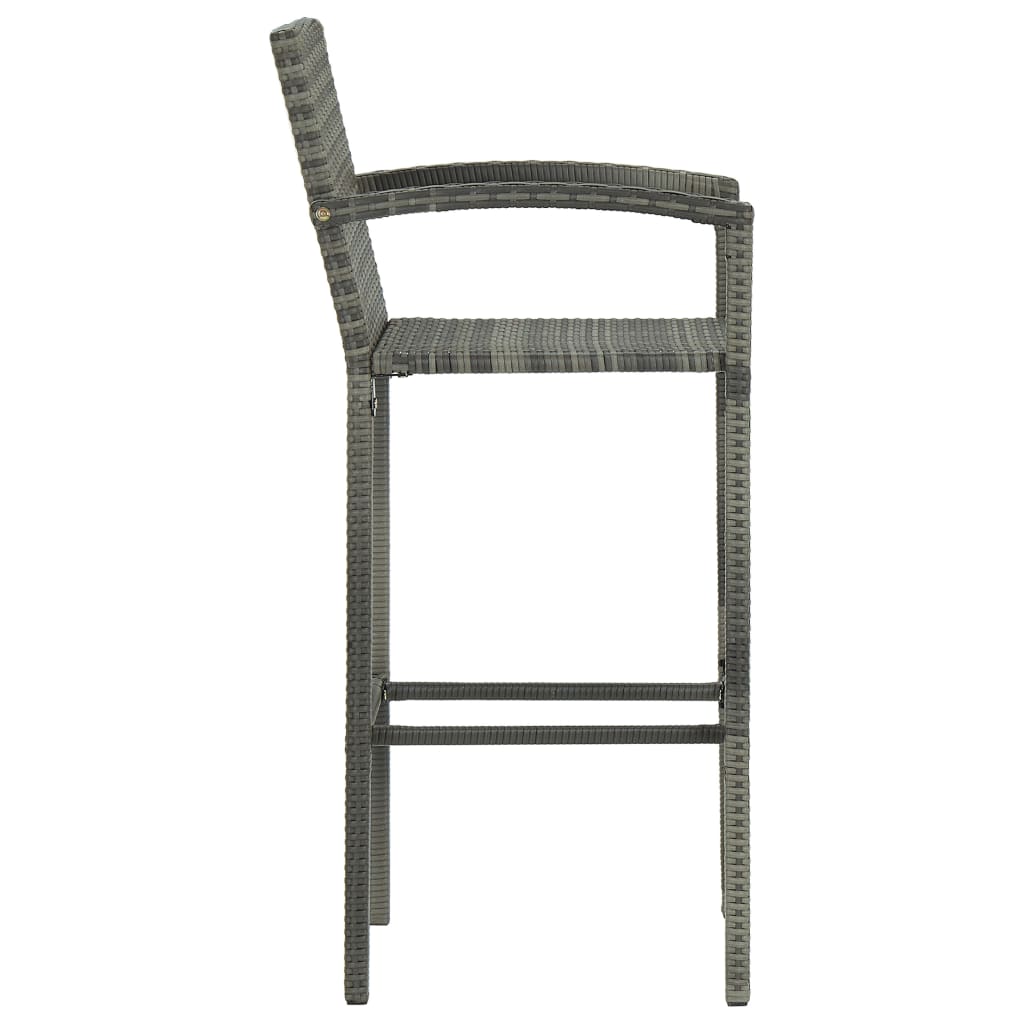 5 Piece Garden Bar Poly Rattan
