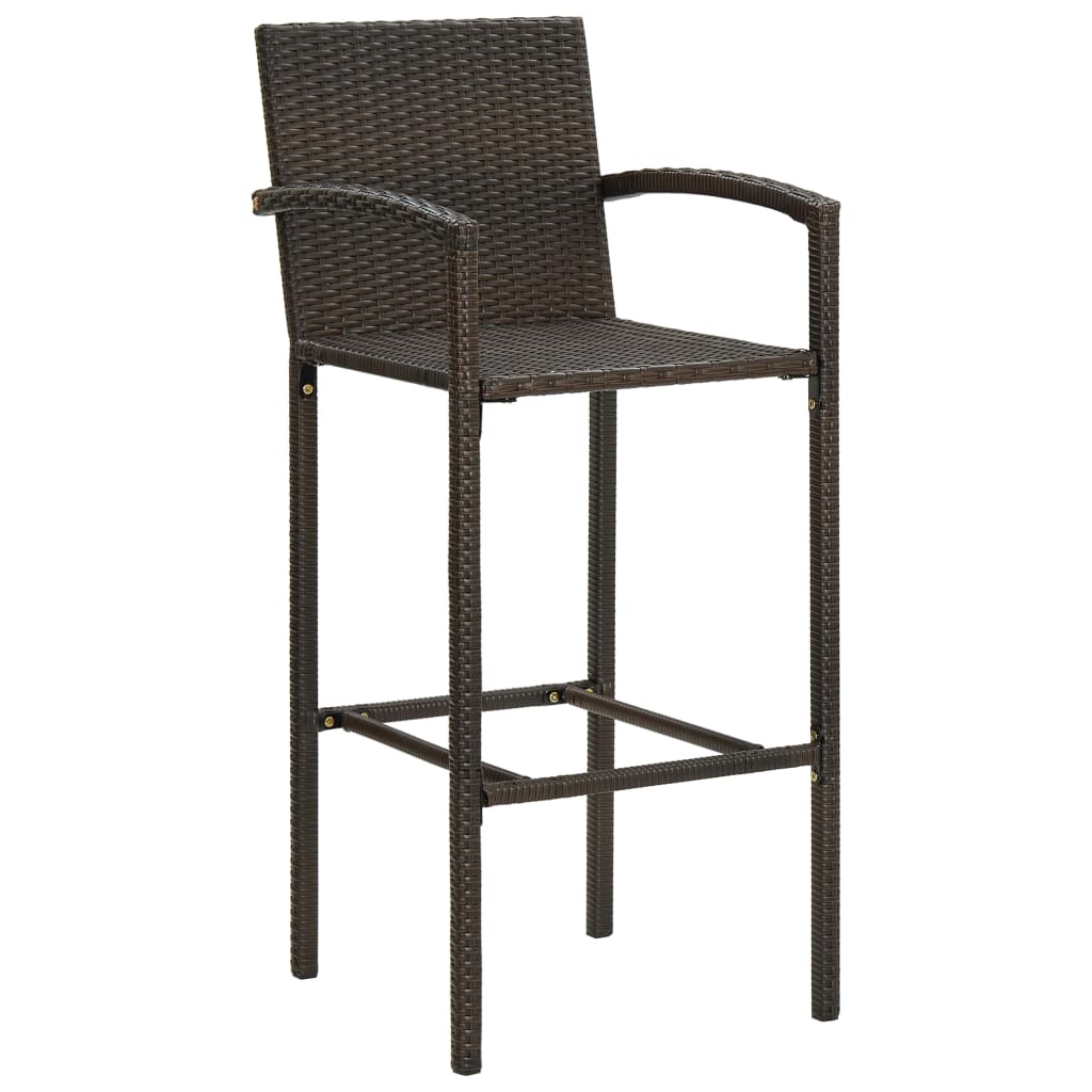 5 Piece Garden Bar Set Poly Rattan