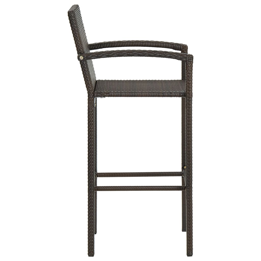 5 Piece Garden Bar Set Poly Rattan
