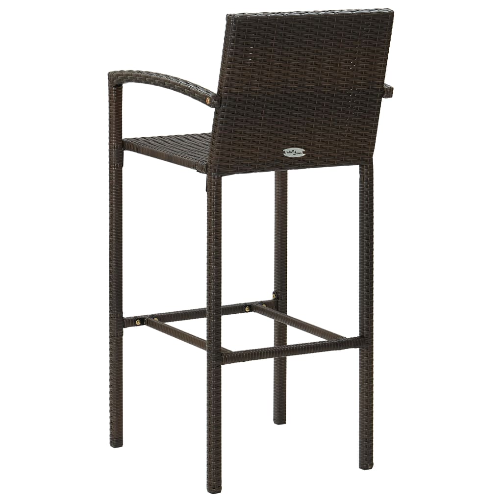 5 Piece Garden Bar Set Poly Rattan