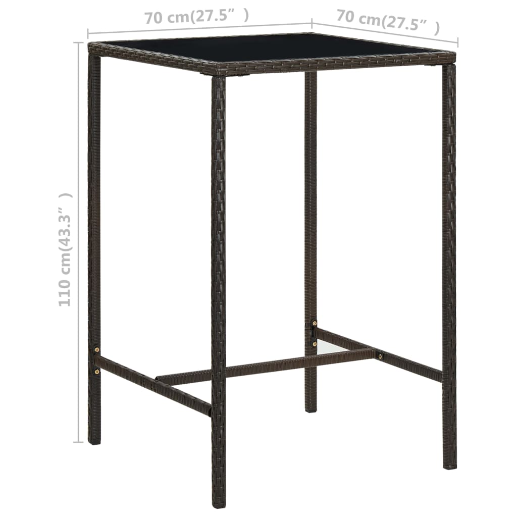 5 Piece Garden Bar Set Poly Rattan