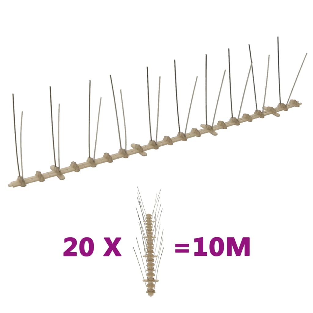 4-Row Plastic Bird & Pigeon Spikes Set Of 6