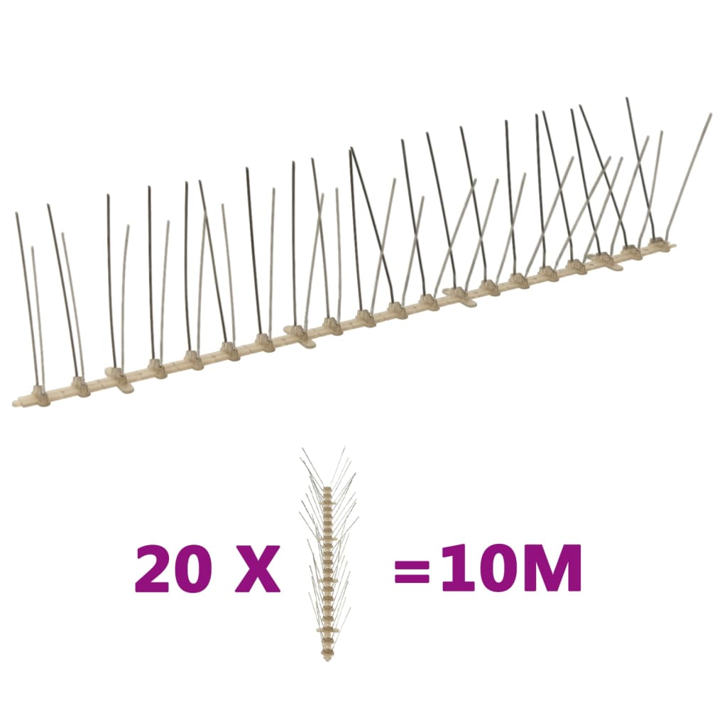 4-Row Plastic Bird & Pigeon Spikes Set Of 6