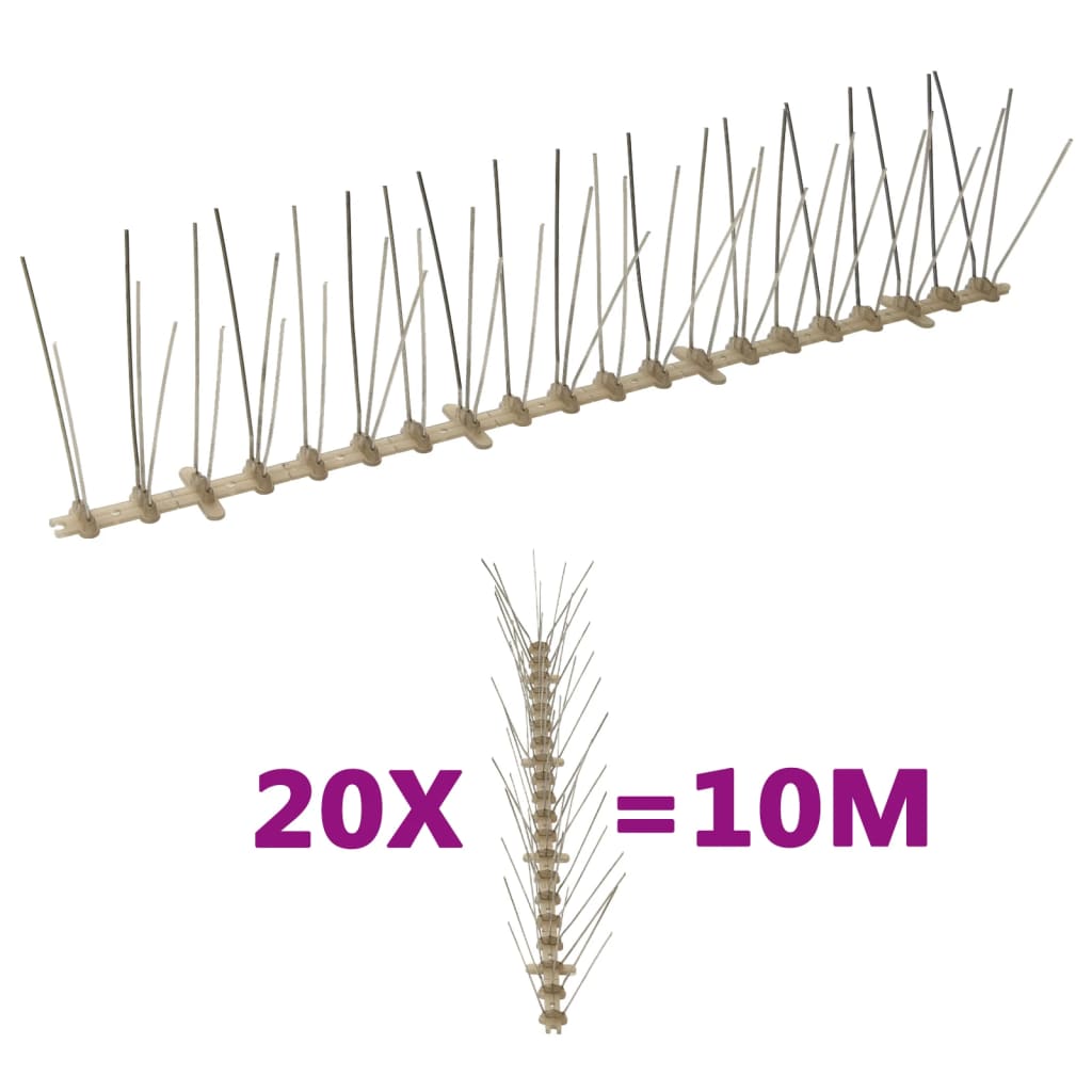 4-Row Plastic Bird & Pigeon Spikes Set Of 6