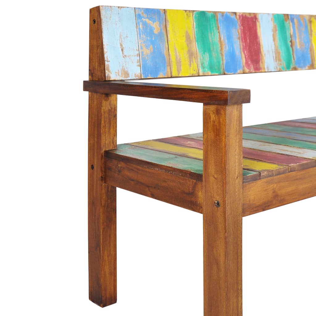 Bench 115 Cm Solid Reclaimed Wood