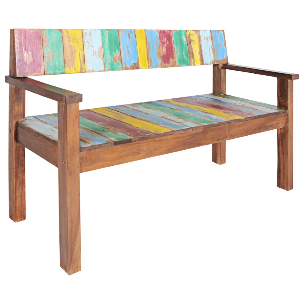 Bench 115 Cm Solid Reclaimed Wood