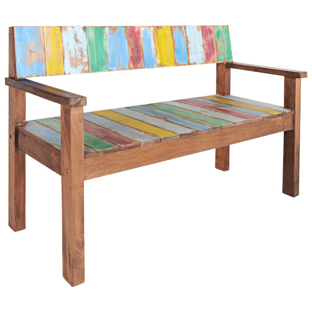 Bench 115 Cm Solid Reclaimed Wood