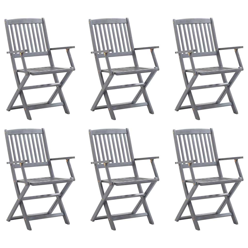 Folding Garden Chairs 2 Pcs 54X61X88 Cm Solid Wood Acacia