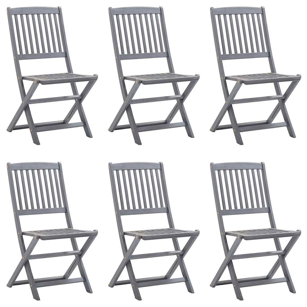 Folding Garden Chairs 2 Pcs 54X61X88 Cm Solid Wood Acacia