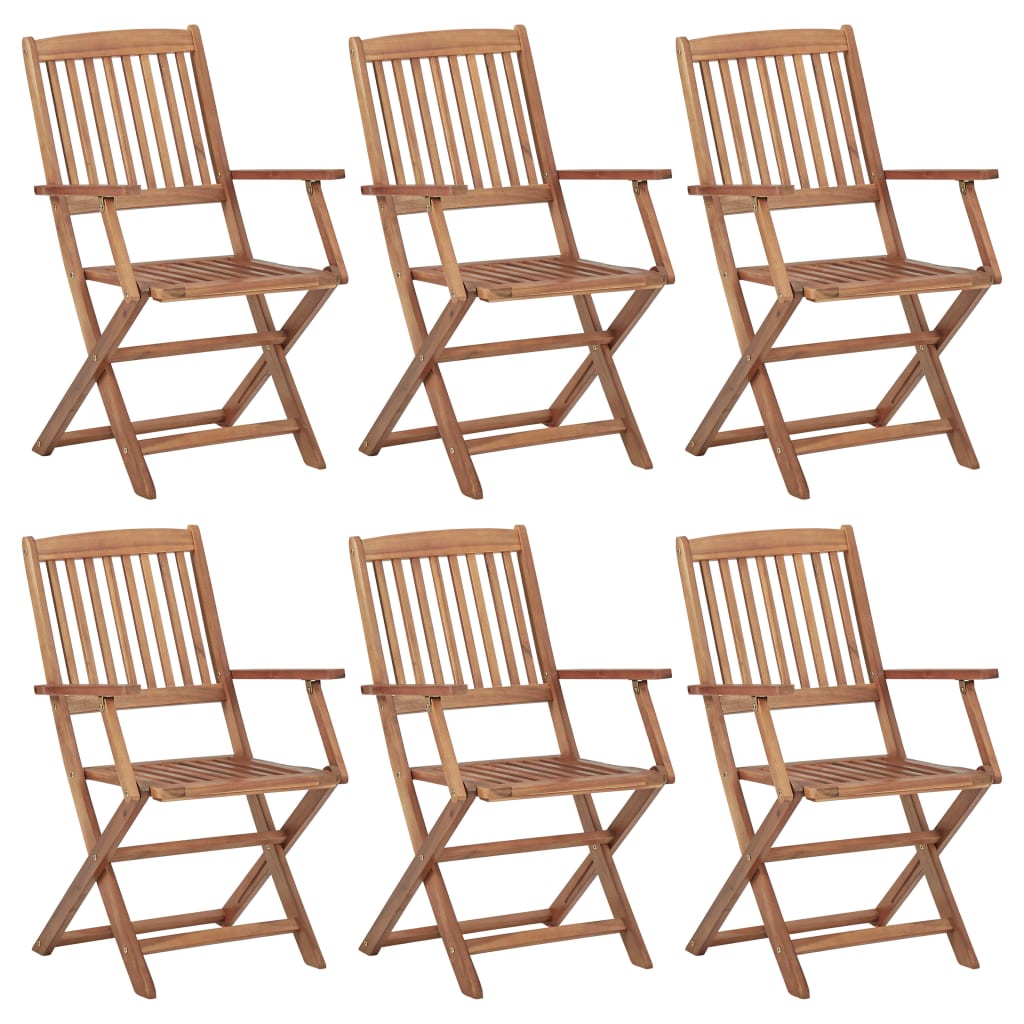 Folding Garden Chairs 2 Pcs 54X61X88 Cm Solid Wood Acacia