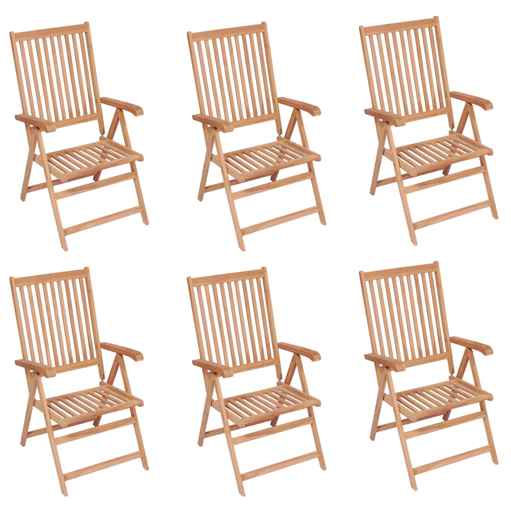 Reclining Garden Chairs 2 Pcs Solid Teak Wood