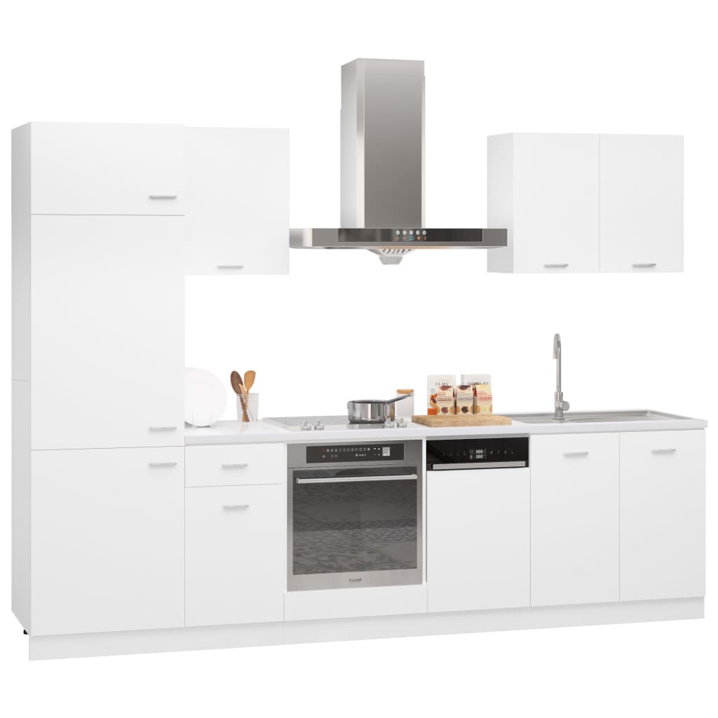 7 Piece Kitchen Cabinet Set Lyon Engineered Wood