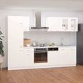 Kitchen Cabinets Unit Lyon 8 Pcs Engineered Wood Concrete Grey Artisan Oak White