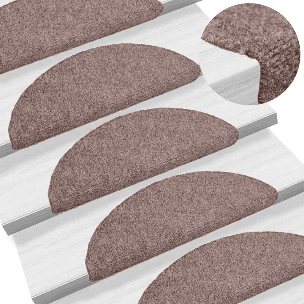 Stair Mats Self-Adhesive 5 Pcs Half Round