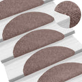 Stair Mats Self-Adhesive 5 Pcs Half Round