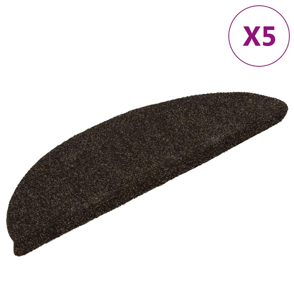 Stair Mats Self-Adhesive 5 Pcs Half Round