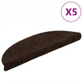 Stair Mats Self-Adhesive 5 Pcs Half Round