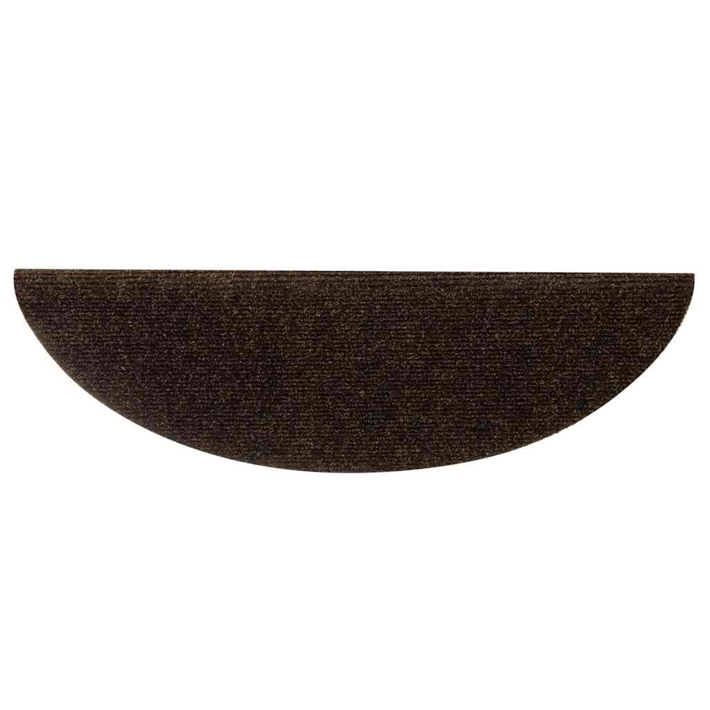 Stair Mats Self-Adhesive 5 Pcs Half Round