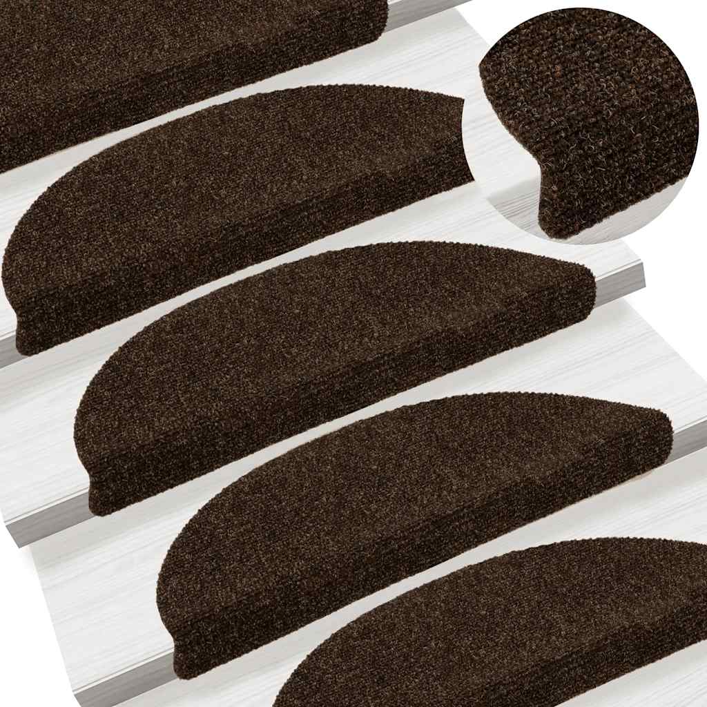 Stair Mats Self-Adhesive 5 Pcs Half Round