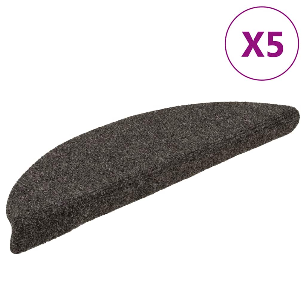 Stair Mats Self-Adhesive 5 Pcs Half Round