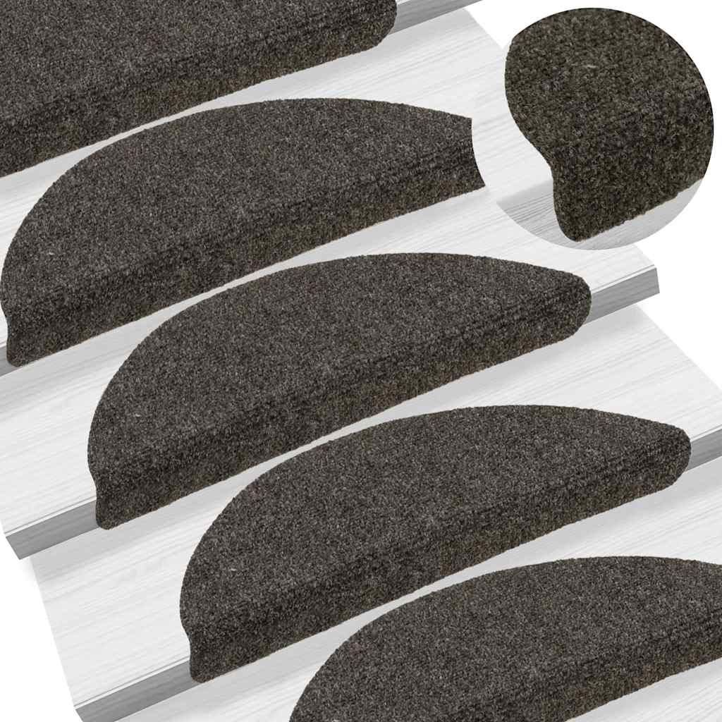 Stair Mats Self-Adhesive 5 Pcs Half Round