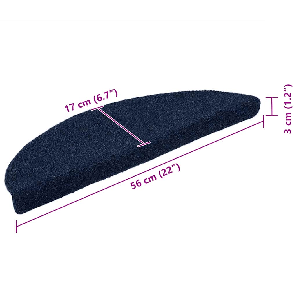 Stair Mats Self-Adhesive 5 Pcs Half Round