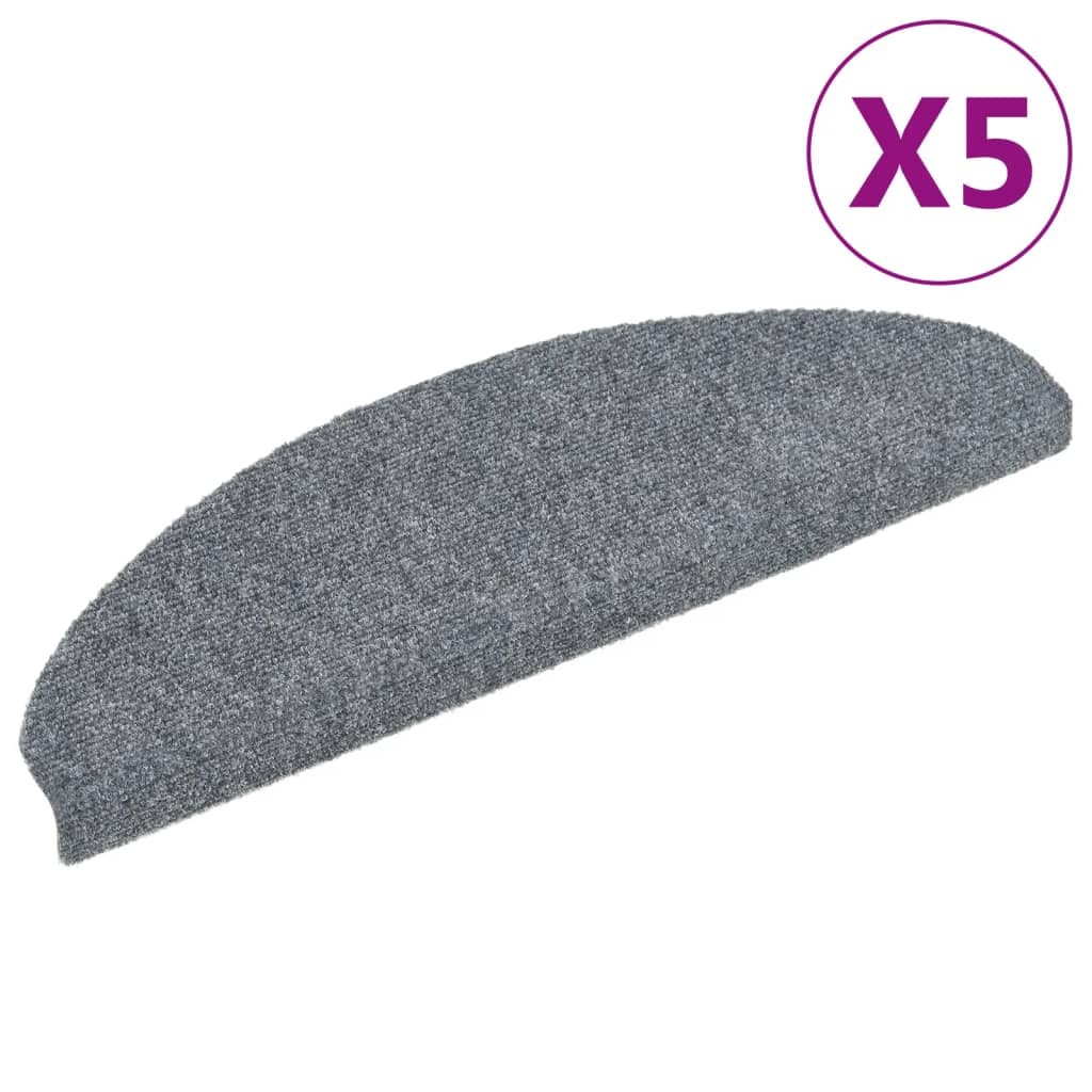 Stair Mats Self-Adhesive 5 Pcs Half Round Large