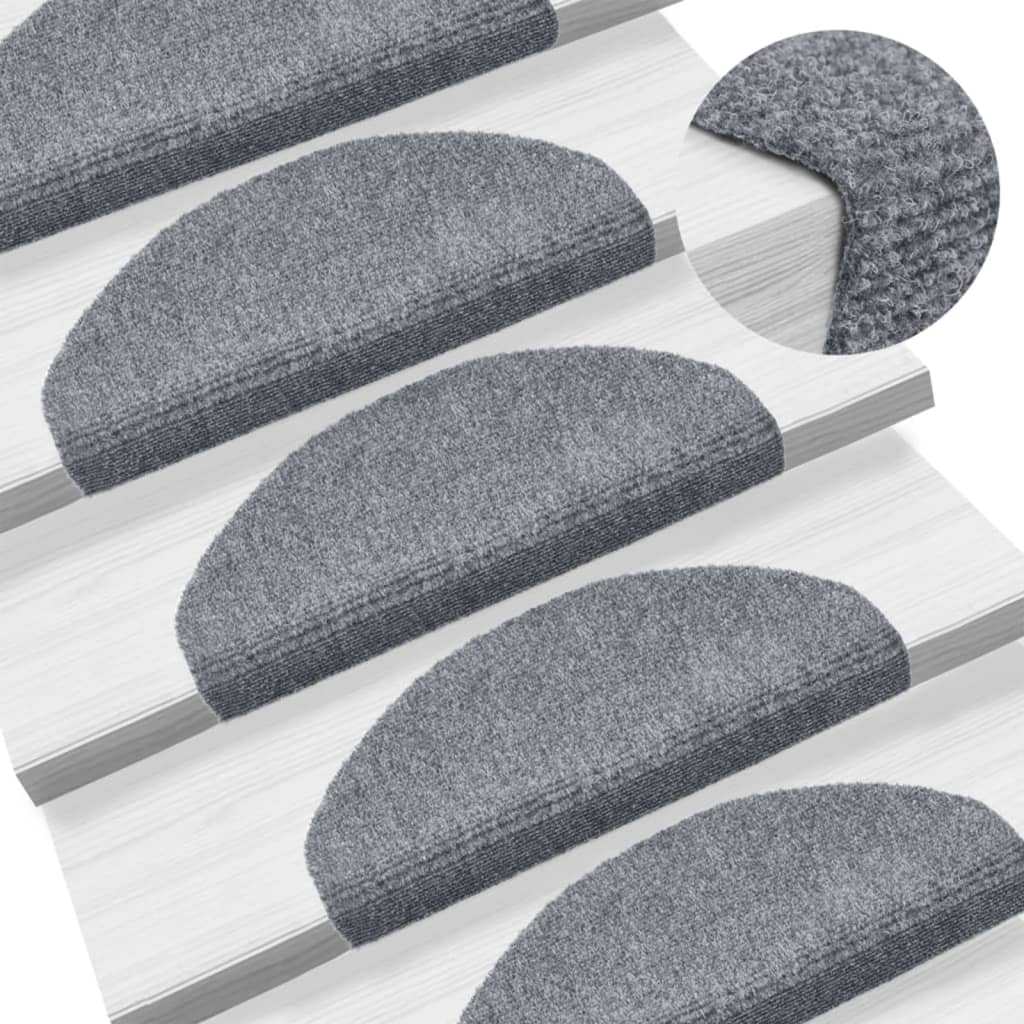 Stair Mats Self-Adhesive 5 Pcs Half Round Large