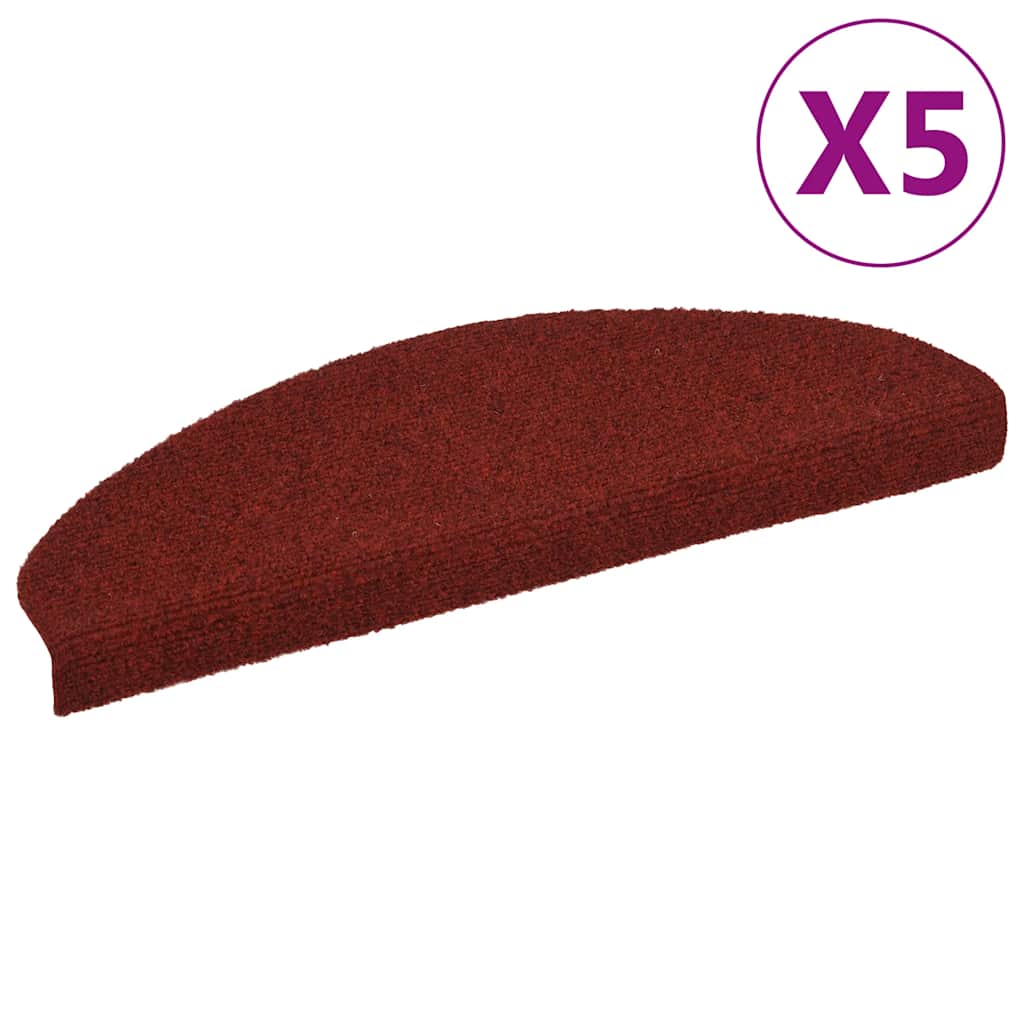 Stair Mats Self-Adhesive 5 Pcs Half Round Large