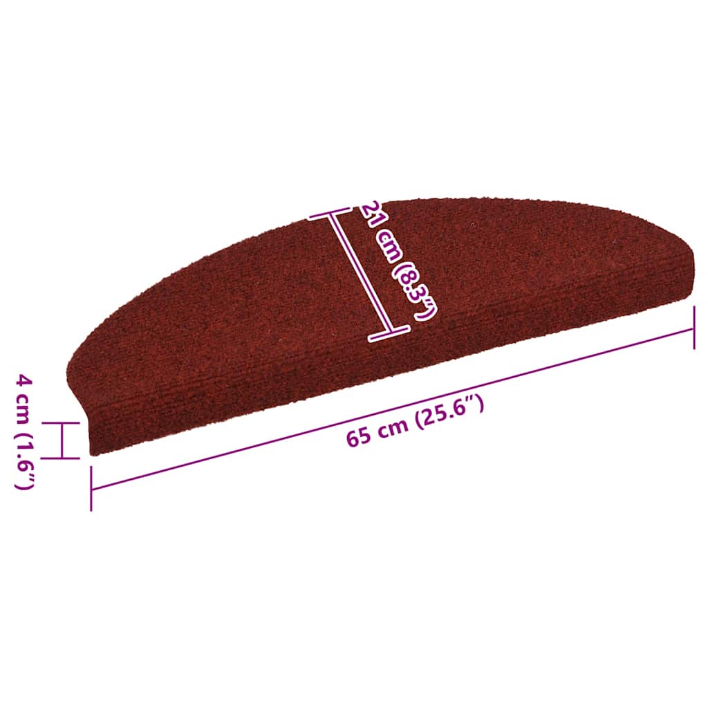 Stair Mats Self-Adhesive 5 Pcs Half Round Large
