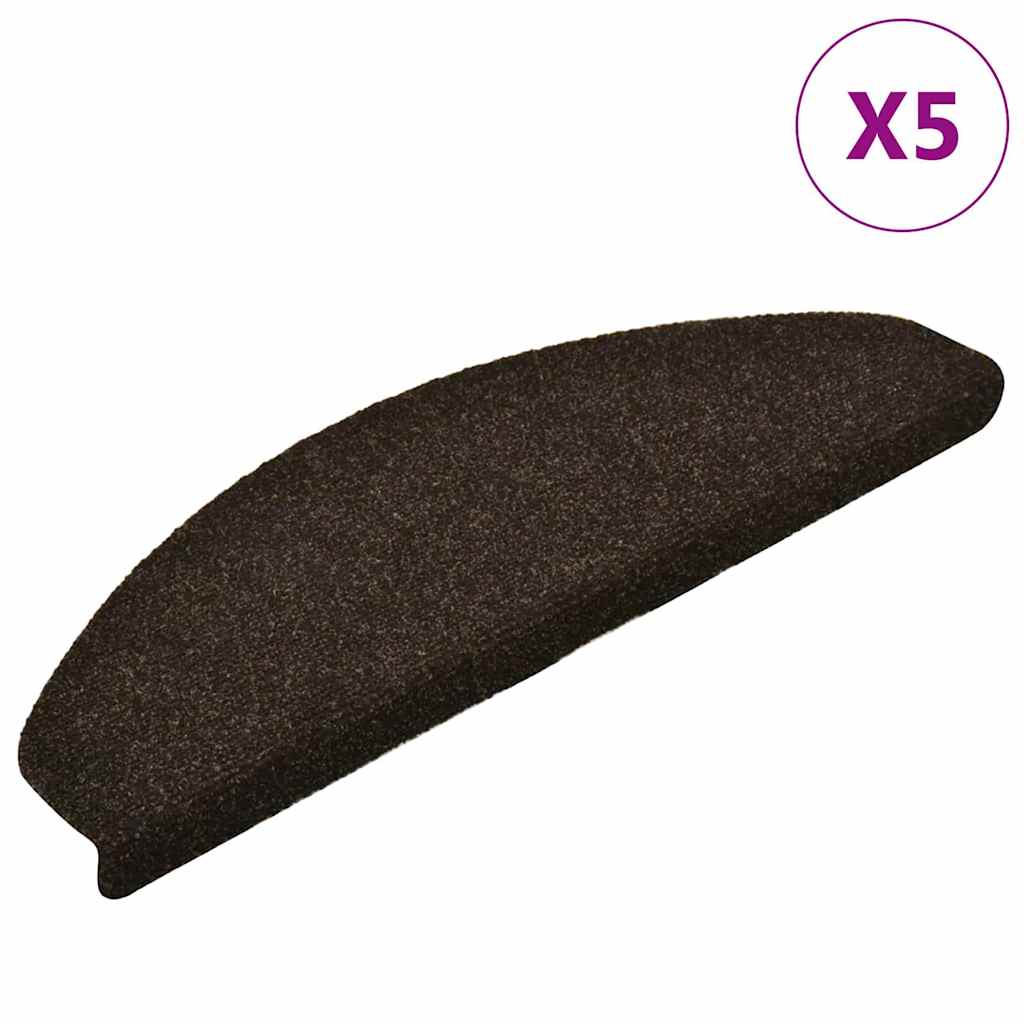 Stair Mats Self-Adhesive 5 Pcs Half Round Large