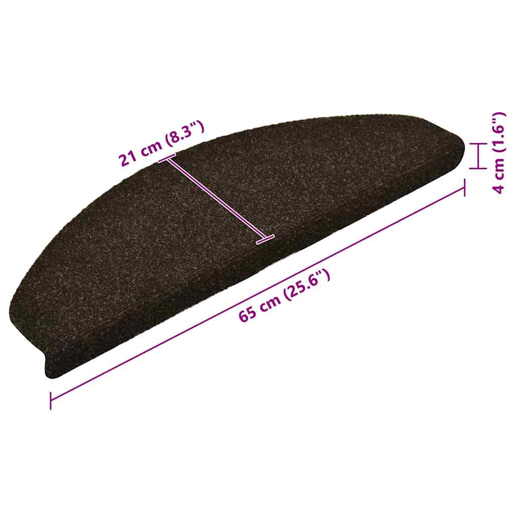 Stair Mats Self-Adhesive 5 Pcs Half Round Large