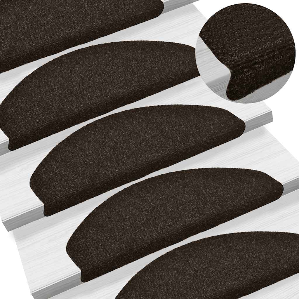 Stair Mats Self-Adhesive 5 Pcs Half Round Large