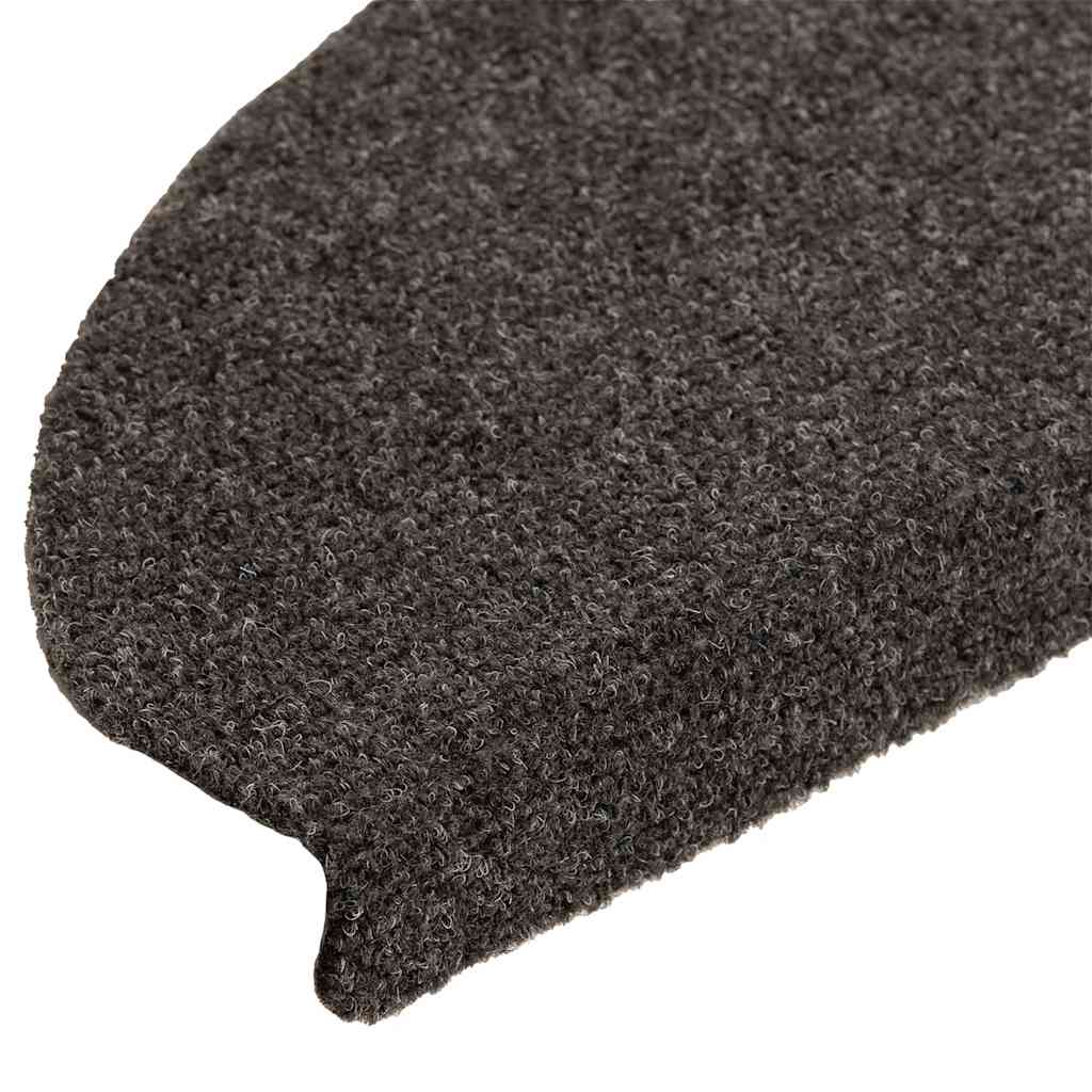 Stair Mats Self-Adhesive 10 Pcs Half Round Large