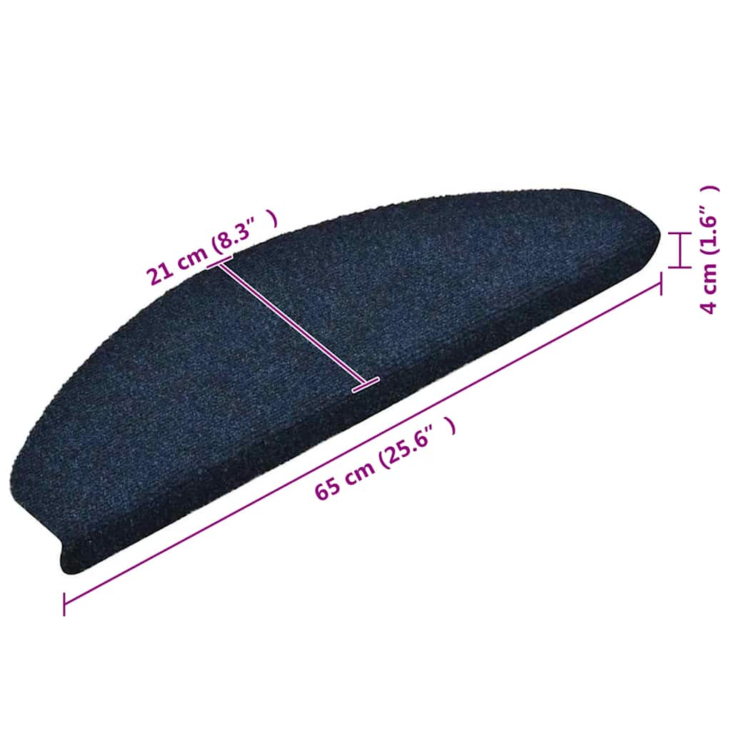 Stair Mats Self-Adhesive 5 Pcs Half Round Large