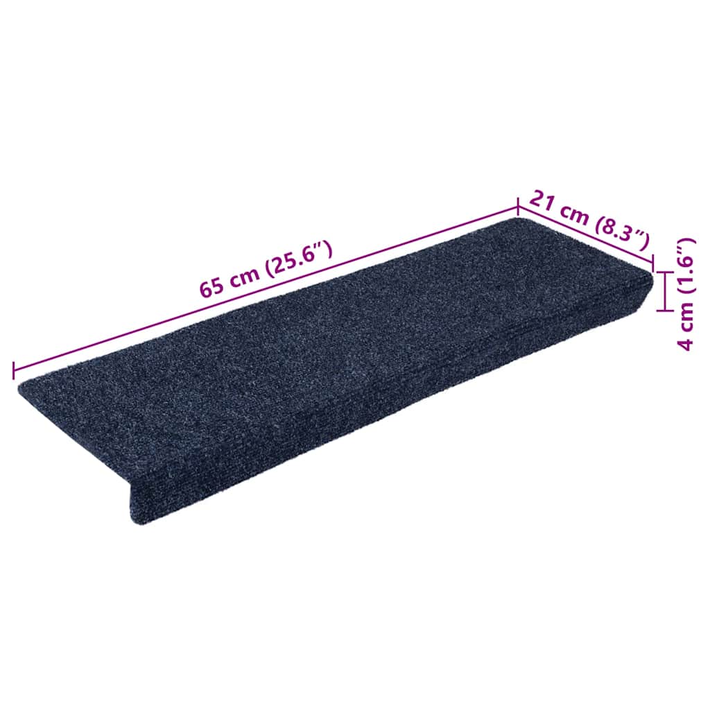 Stair Mats Self-Adhesive 5 Pcs 65X21X4 Cm Rectangular Edge