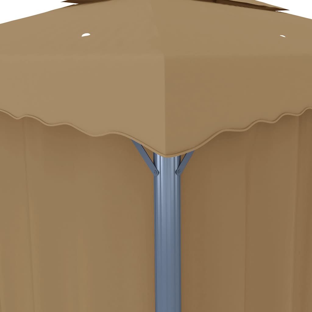 Gazebo Curtain 3X3 M Taupe Aluminium UV Resistant