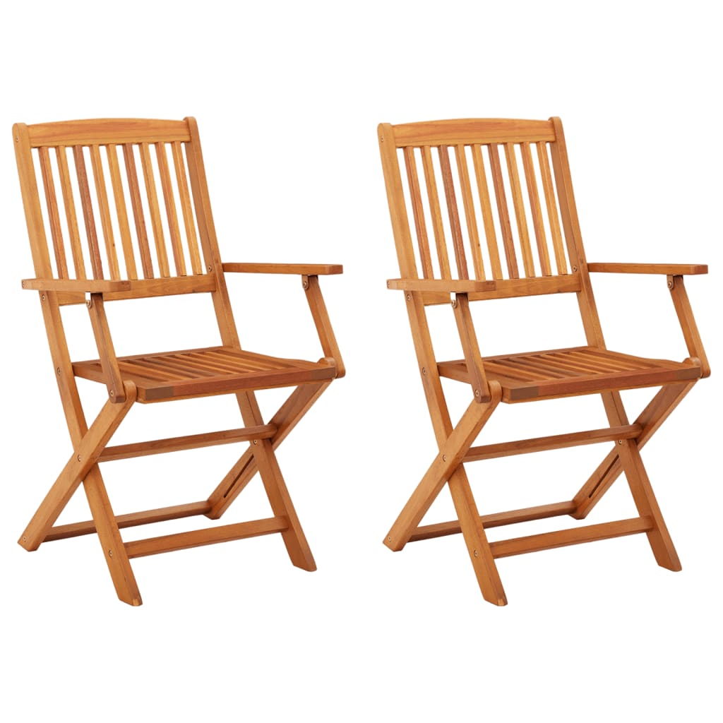 Folding Garden Chairs 4 Pcs Solid Eucalyptus Wood