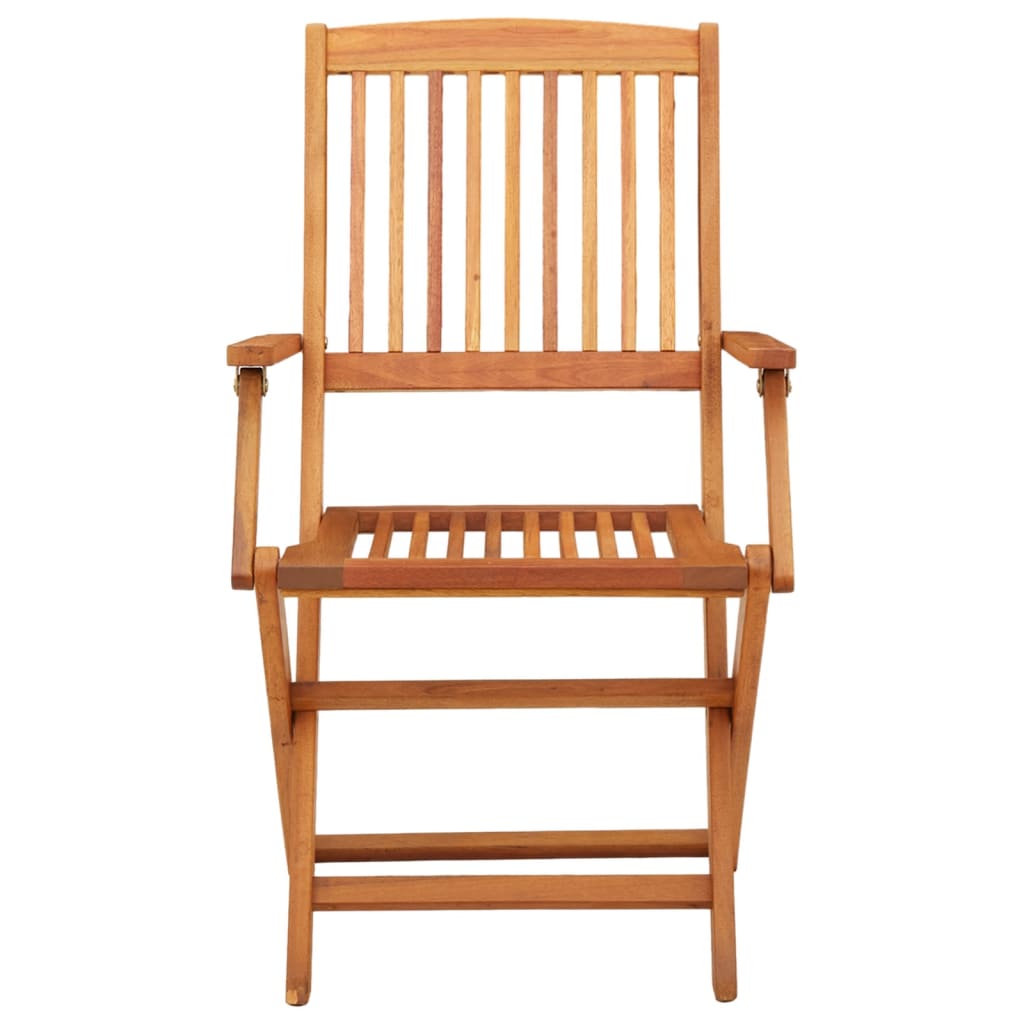 Folding Garden Chairs 4 Pcs Solid Eucalyptus Wood
