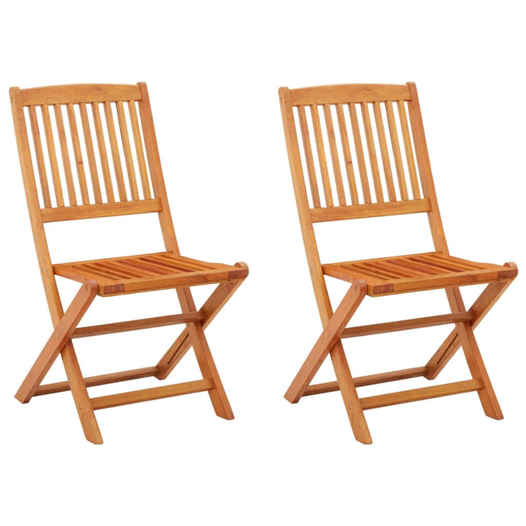 Folding Garden Chairs 4 Pcs Solid Eucalyptus Wood