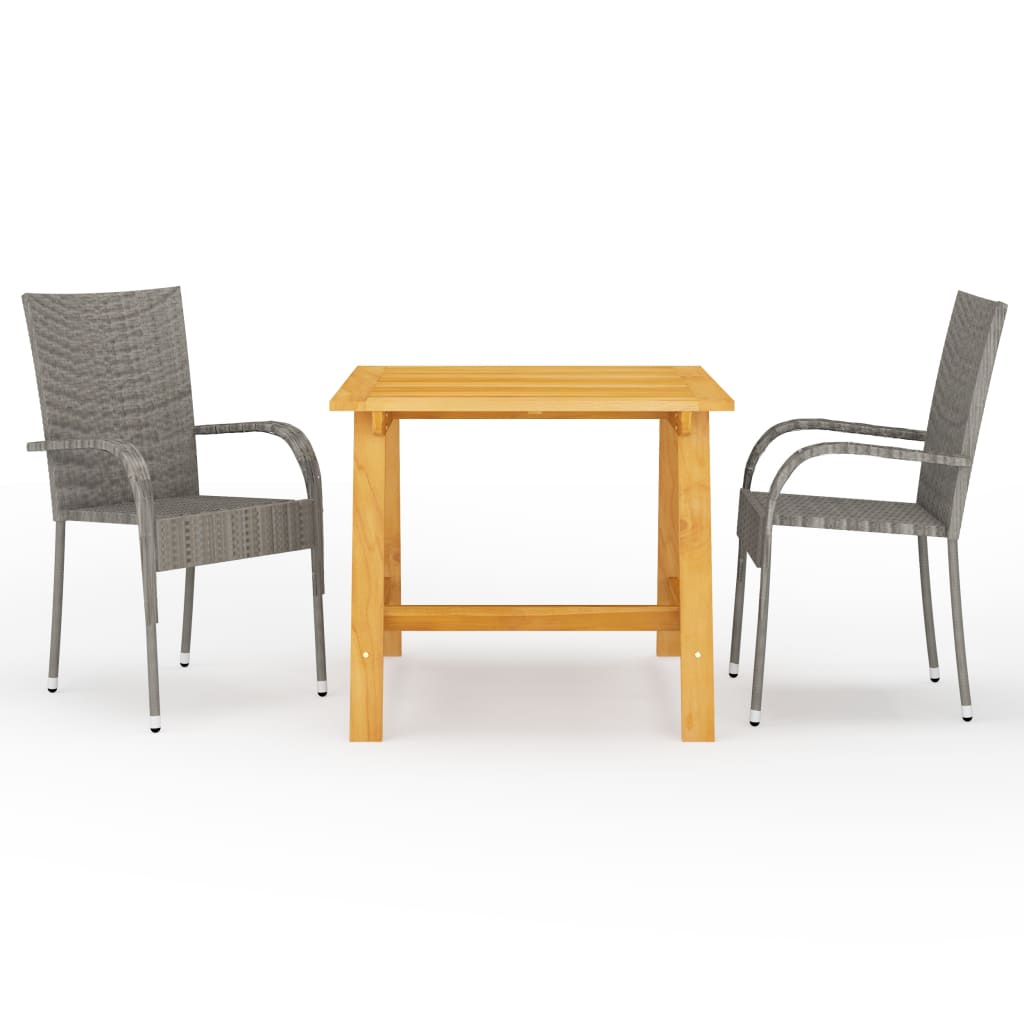 3 Piece Garden Dining Set