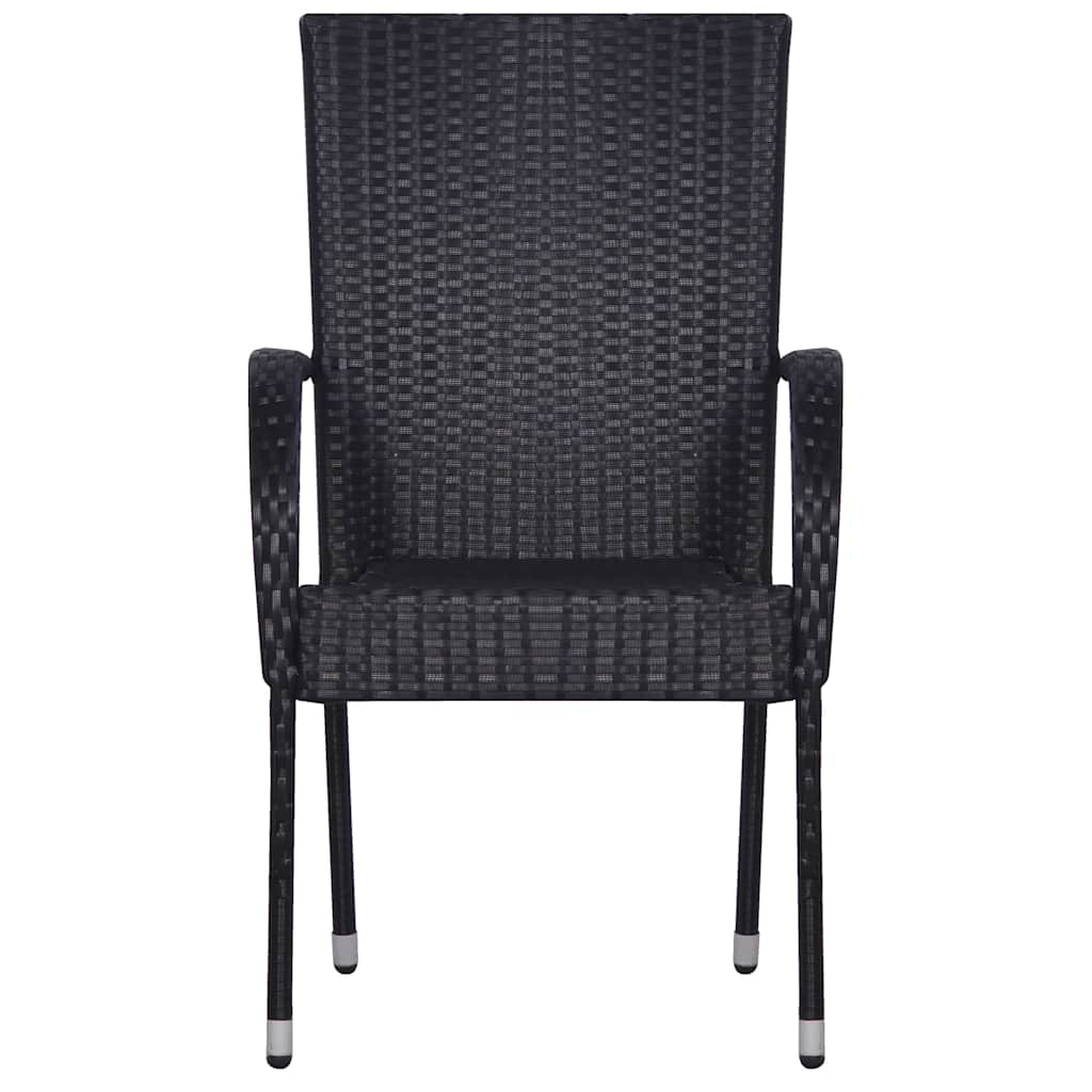 Outdoor Furniture Set 7 Piece Garden Dining Grey Black Brown Weather Resistant