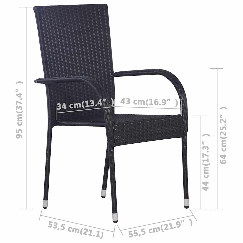 Outdoor Furniture Set 7 Piece Garden Dining Grey Black Brown Weather Resistant