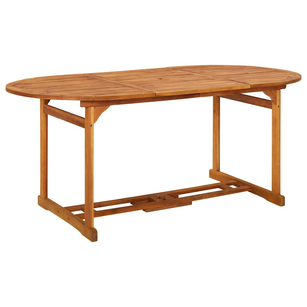 Outdoor Table Garden Dining Solid Acacia Wood 220 x 90 x 75 cm 180 x 90 x 75 cm
