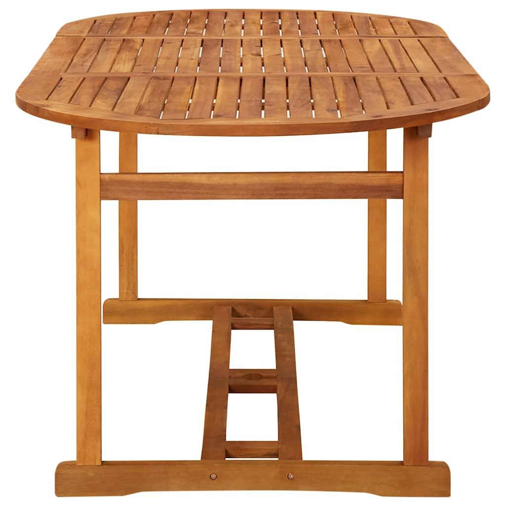 Outdoor Table Garden Dining Solid Acacia Wood 220 x 90 x 75 cm 180 x 90 x 75 cm