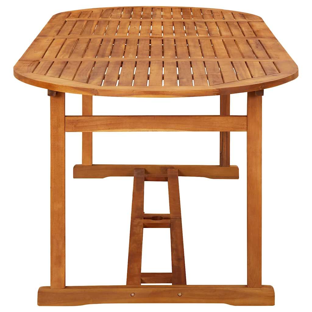 Outdoor Table Garden Dining Solid Acacia Wood 220 x 90 x 75 cm 180 x 90 x 75 cm