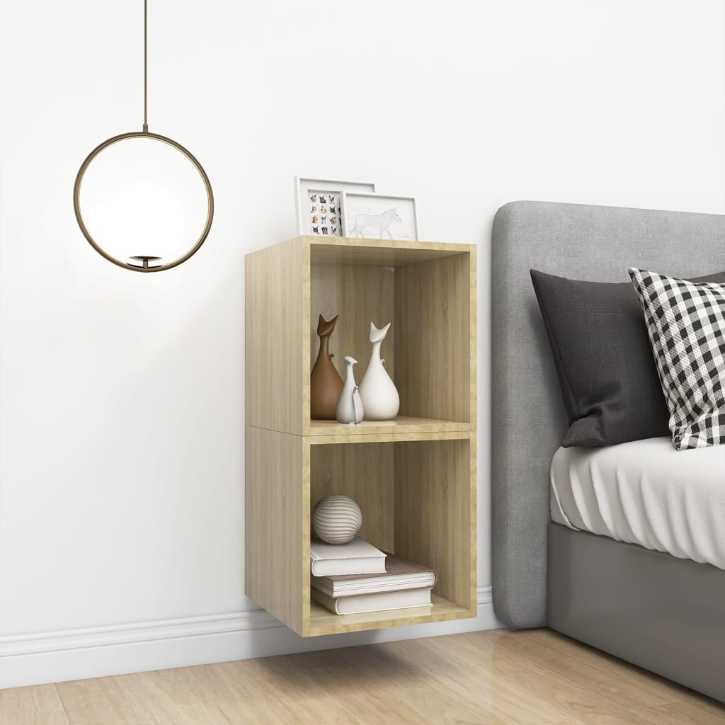 Wall Cabinets 2 Pcs 37X37X37 Cm Engineered Wood