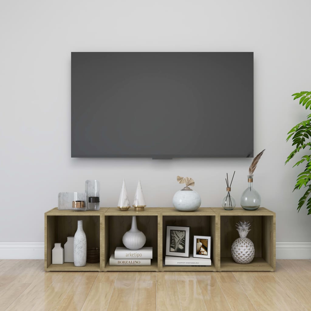 Tv Cabinet 37X35X37 Cm Engineered Wood